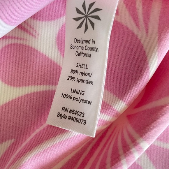 Athleta Kokomo Halter Swim Sport Dress XXS Pink Floral Print Bra Insert - Picture 7 of 12